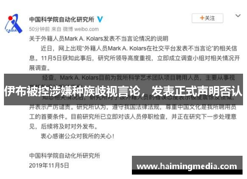 伊布被控涉嫌种族歧视言论，发表正式声明否认